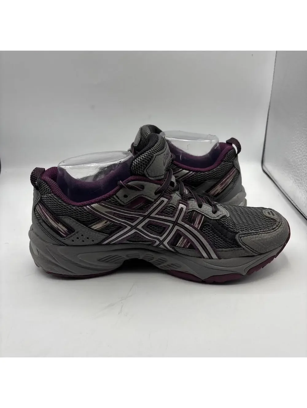 Asics T5N8Q Gel Venture 5 Women's 8 Grey Black Purple Shoes Vegan Sneakers